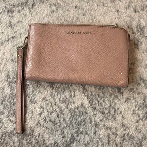 Michael Kors Tan Wristlet Clutch